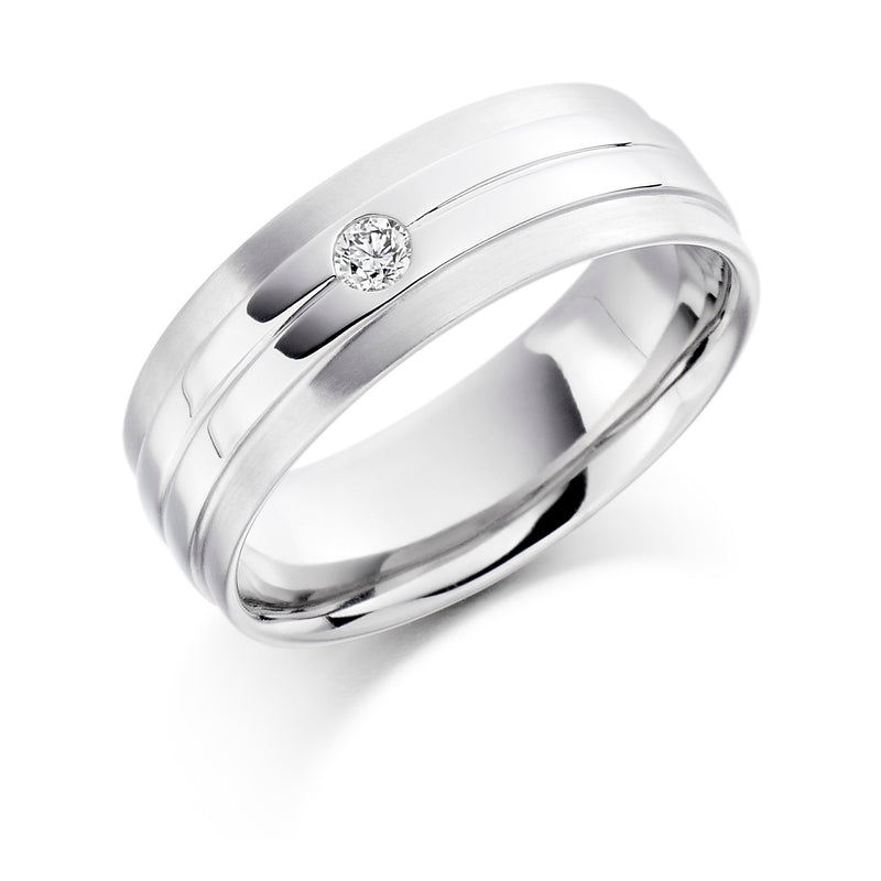 Platinum and Diamond Wedding Ring