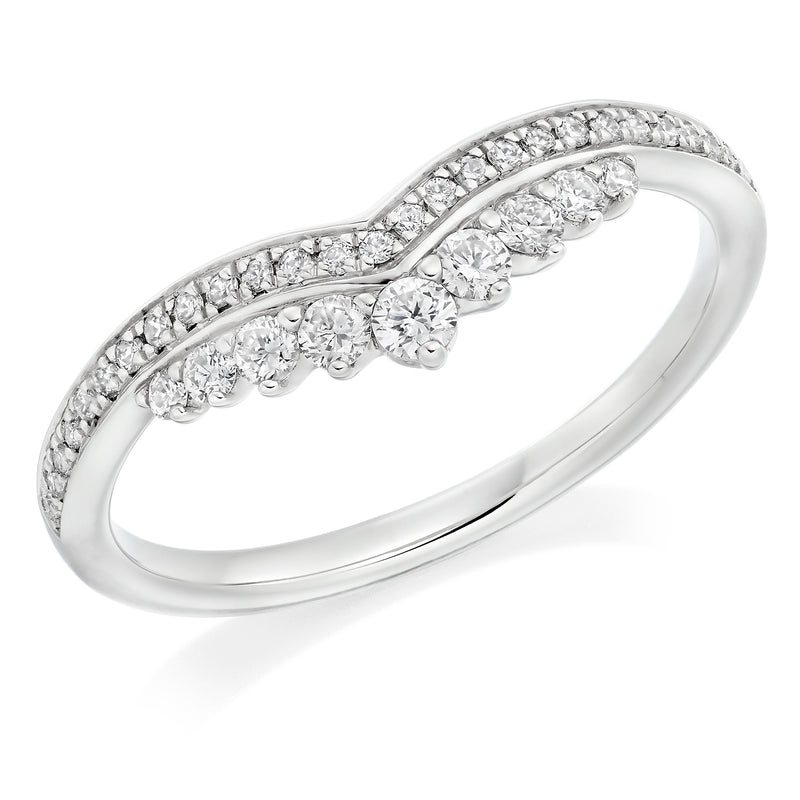 Platinum and Diamond Tiara Ring