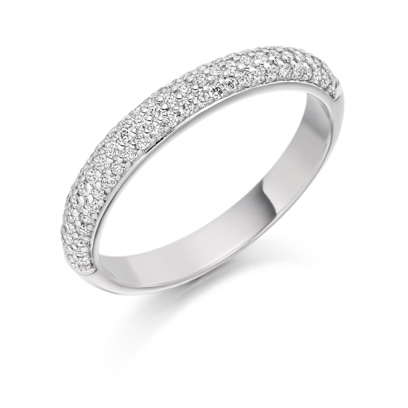 Platinum Diamond Pavé Set Eternity Ring