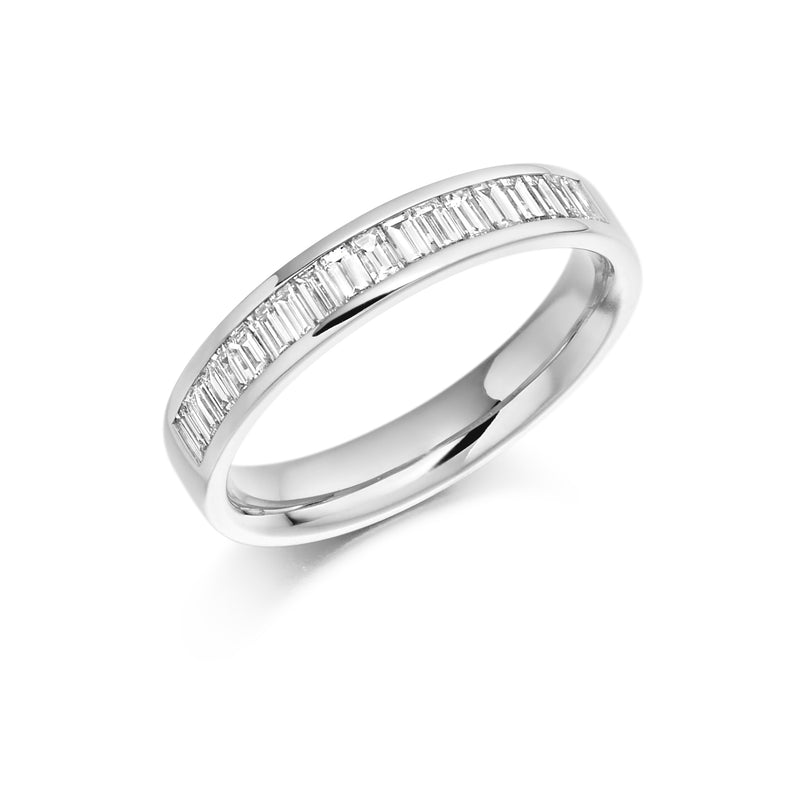 Platinum Baguette Cut LAB Diamond Eternity Ring