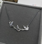 Silver Three Birds Necklace