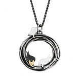 Silver and Gold Bird Necklace