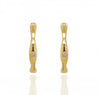 Yellow Gold Diamond 'Bones' Hoop Earrings