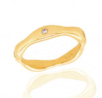 Yellow Gold 'Bones' Diamond Ring