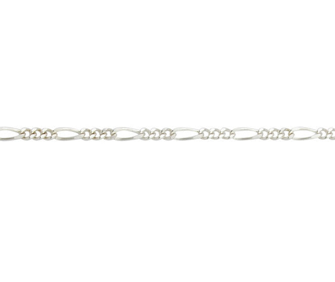 Silver Filed Figaro Chain Anklet