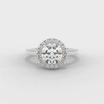 Platinum Brilliant Cut Diamond Halo Ring