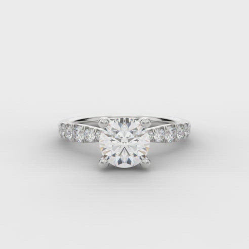 Platinum Diamond Solitaire 'Collar of Diamonds' Ring