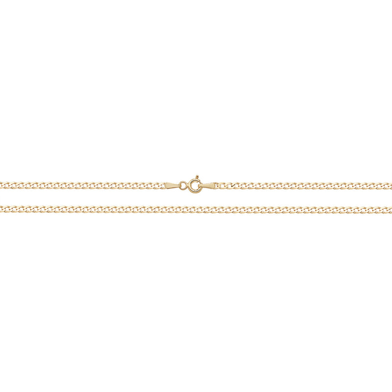 Gold Flat Curb Anklet Chain