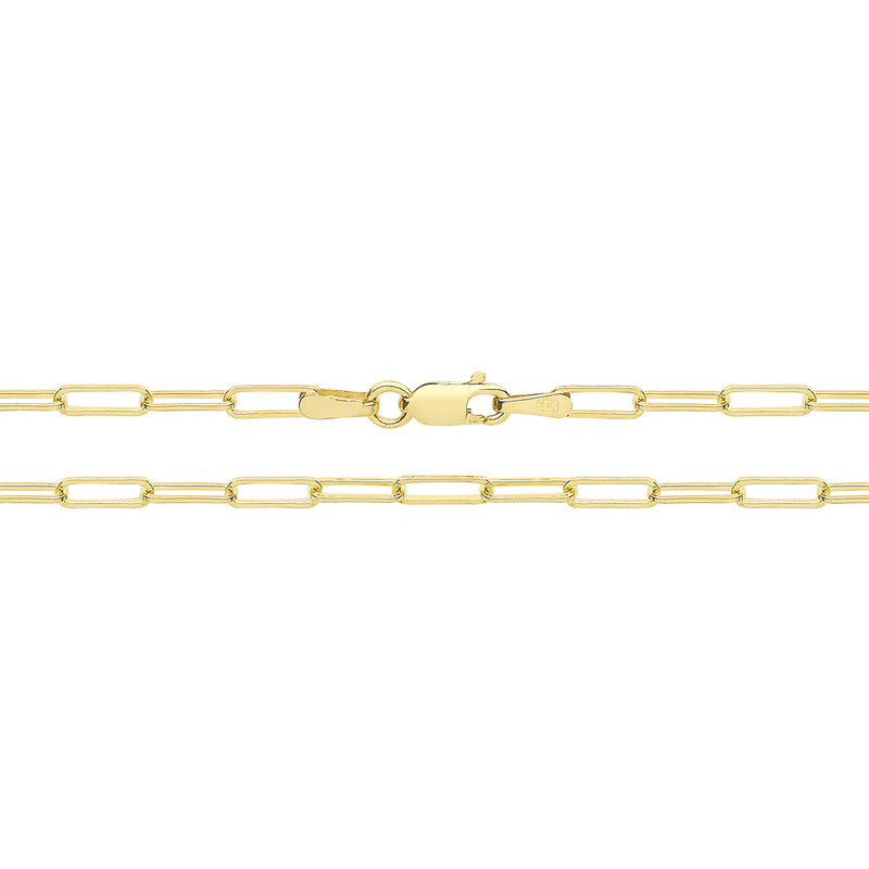 Yellow Gold Paperclip Chain Anklet