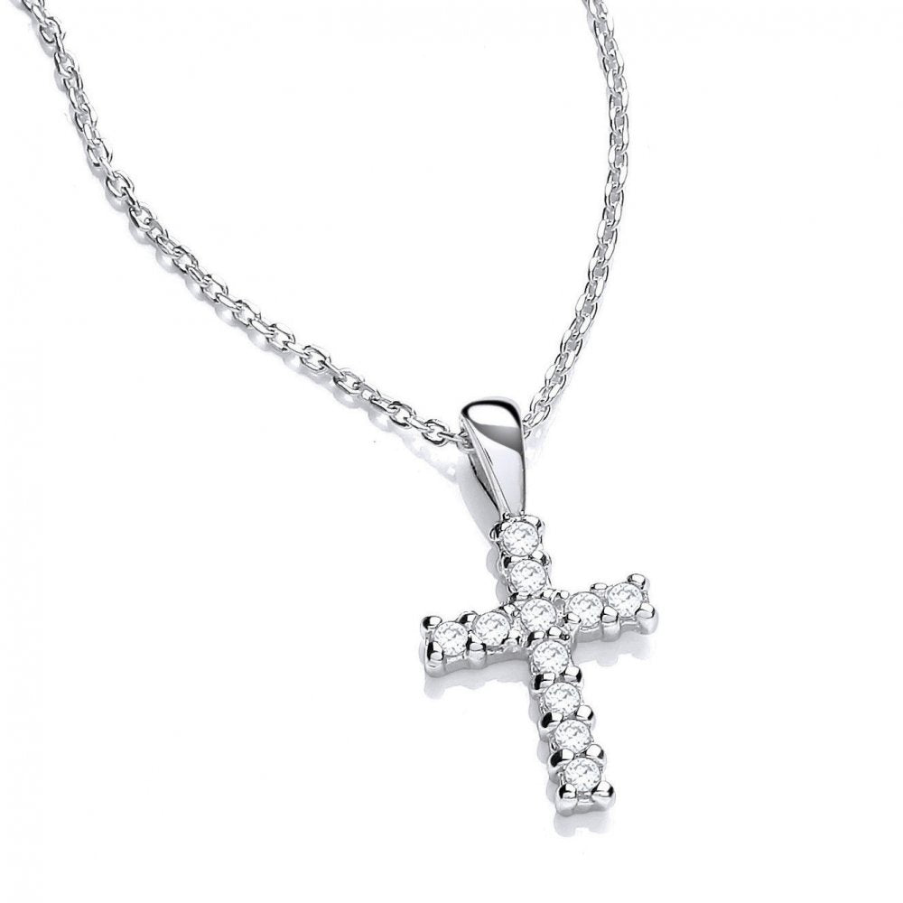 Swarovski Zirconia Small Cross Necklace Carruthers Jewellers