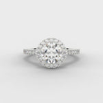 Platinum Diamond Halo Engagement Ring