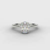 Platinum 1.00ct Oval Diamond Solitaire Ring