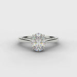 Platinum 1.00ct Oval Diamond Solitaire Ring