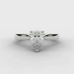 Pear Cut Diamond Solitaire Ring