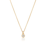 Diamond Rubover Pendant Necklace in Yellow Gold