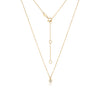 Diamond Rubover Pendant Necklace in Yellow Gold