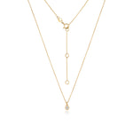 Diamond Rubover Pendant Necklace in Yellow Gold