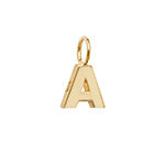 Gold Initial Dainty Charm Pendant