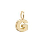 Gold Initial Dainty Charm Pendant