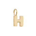 Gold Initial Dainty Charm Pendant