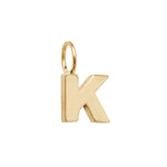 Gold Initial Dainty Charm Pendant