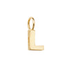 Gold Initial Dainty Charm Pendant