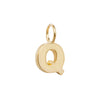 Gold Initial Dainty Charm Pendant