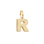 Gold Initial Dainty Charm Pendant