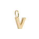 Gold Initial Dainty Charm Pendant