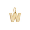 Gold Initial Dainty Charm Pendant