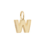 Gold Initial Dainty Charm Pendant