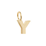 Gold Initial Dainty Charm Pendant