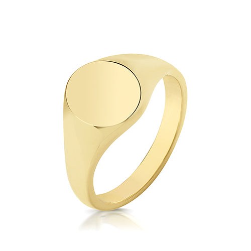 9ct Yellow Gold Small Signet Ring - Heavy