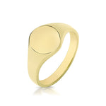 9ct Yellow Gold Small Signet Ring - Medium