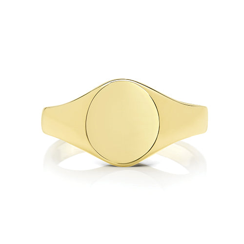 9ct Yellow Gold Small Signet Ring - Medium